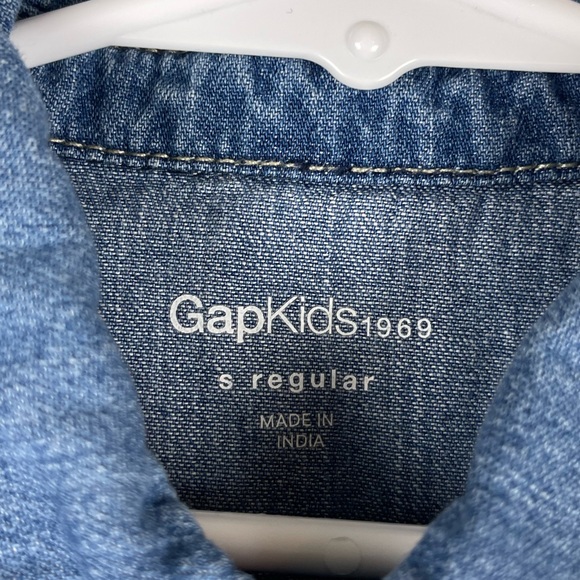 Gap Kids Girls Button Front Denim Dress Size Small - Picture 6 of 7
